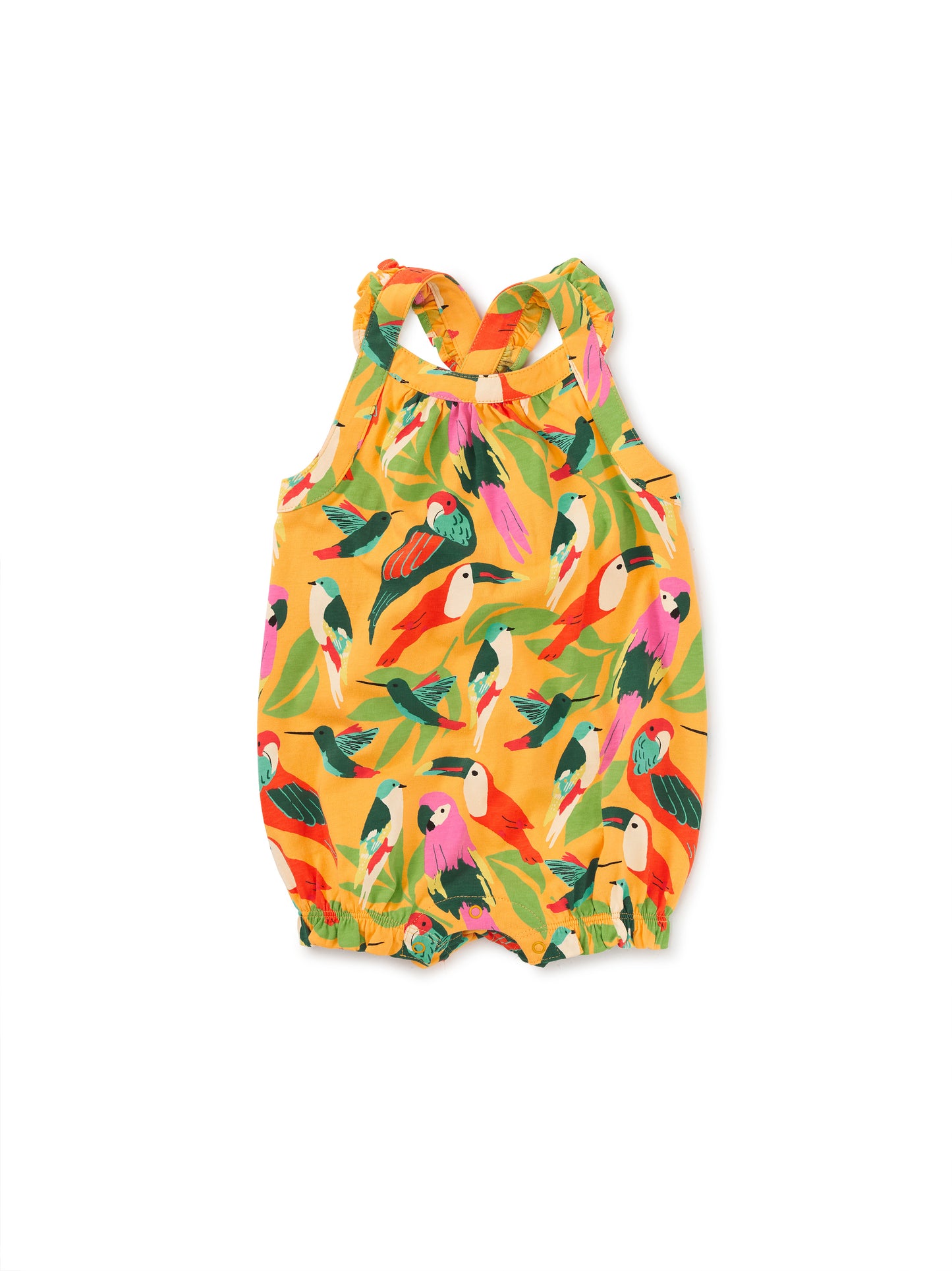 Cross-Back Baby Romper - Wild Birds
