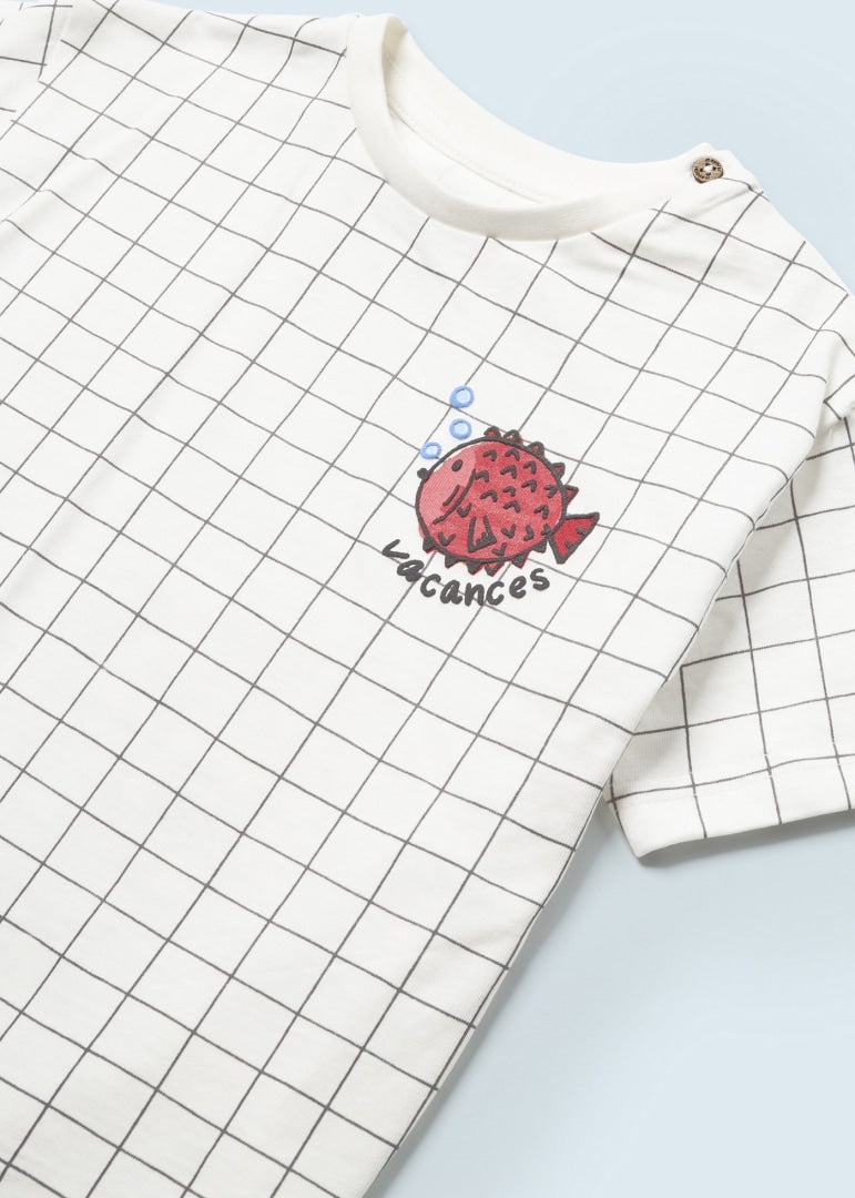 1649 - Baby Graphic Tee - Checkered