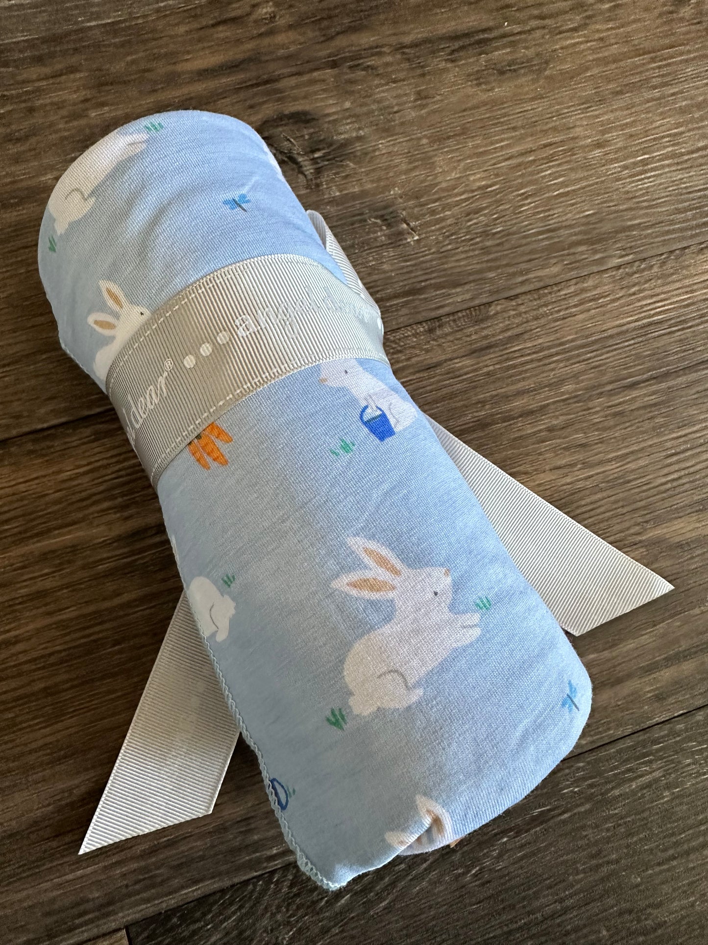 Bamboo Swaddle - Bunny Blue