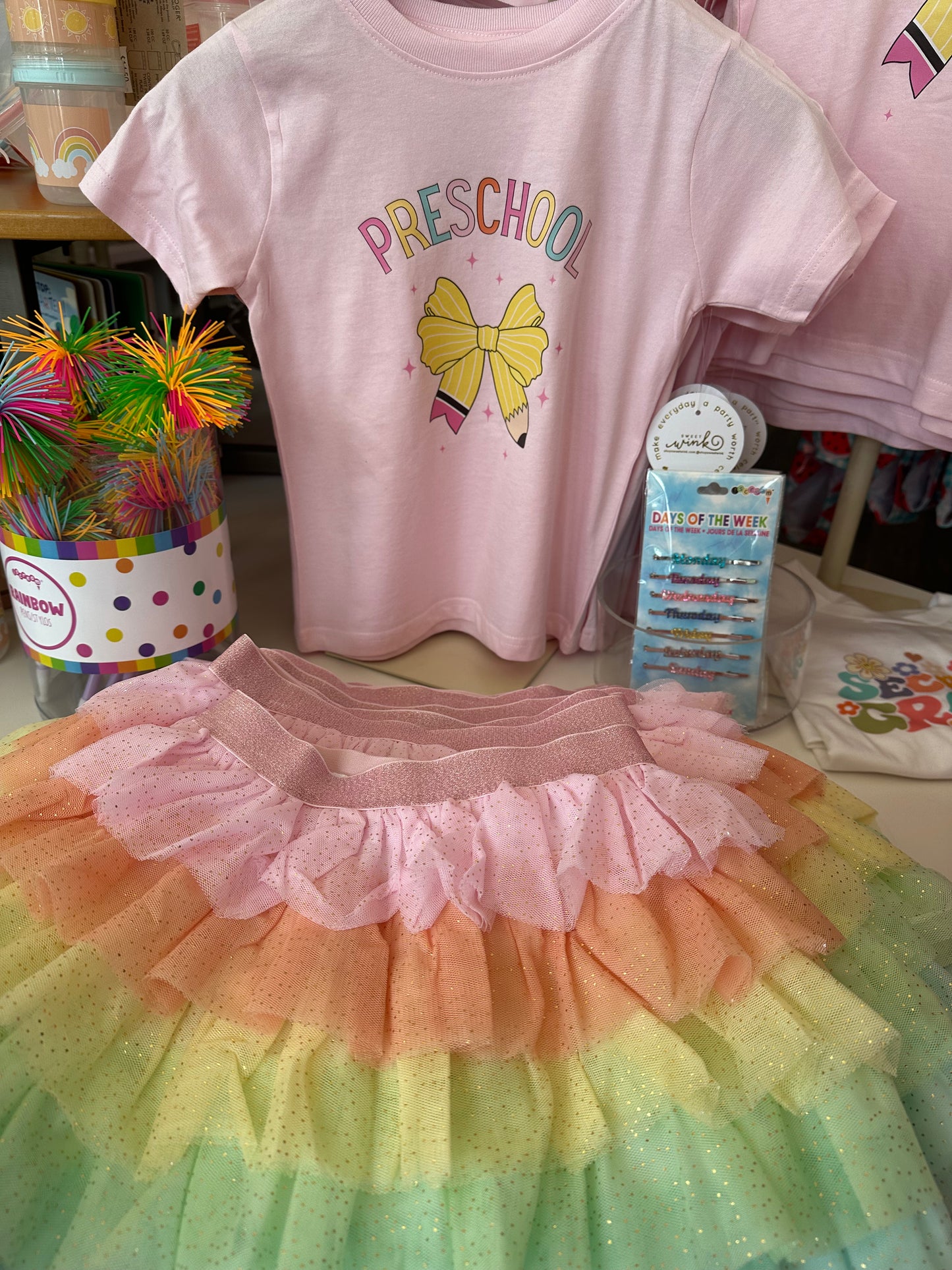 Pencil Bow Tee - Preschool