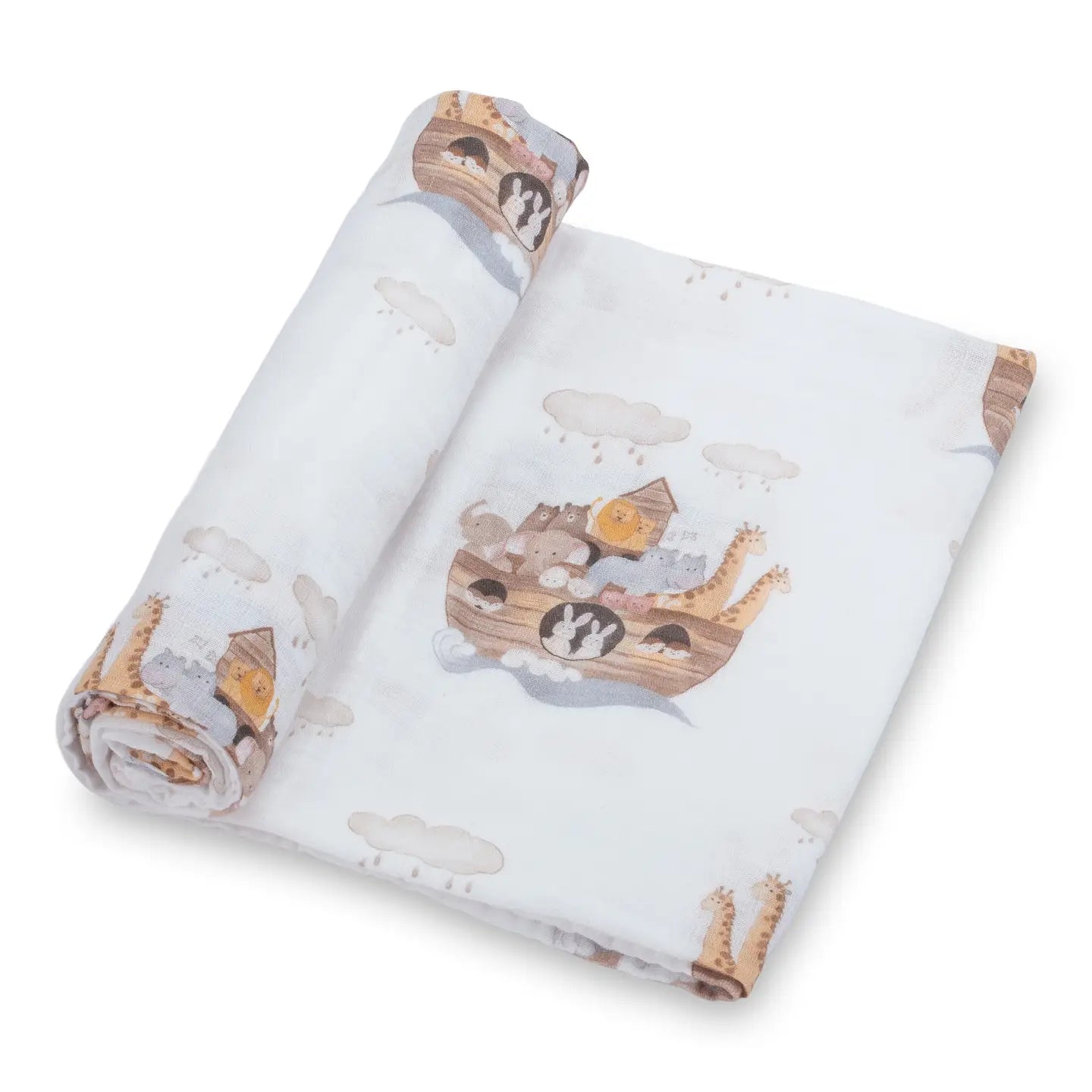 Muslin Swaddle Blanket - Noah's Ark