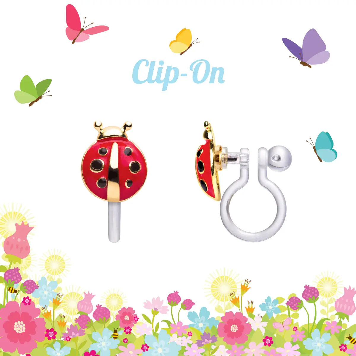 Cutie Clip On Earrings - Ladybug