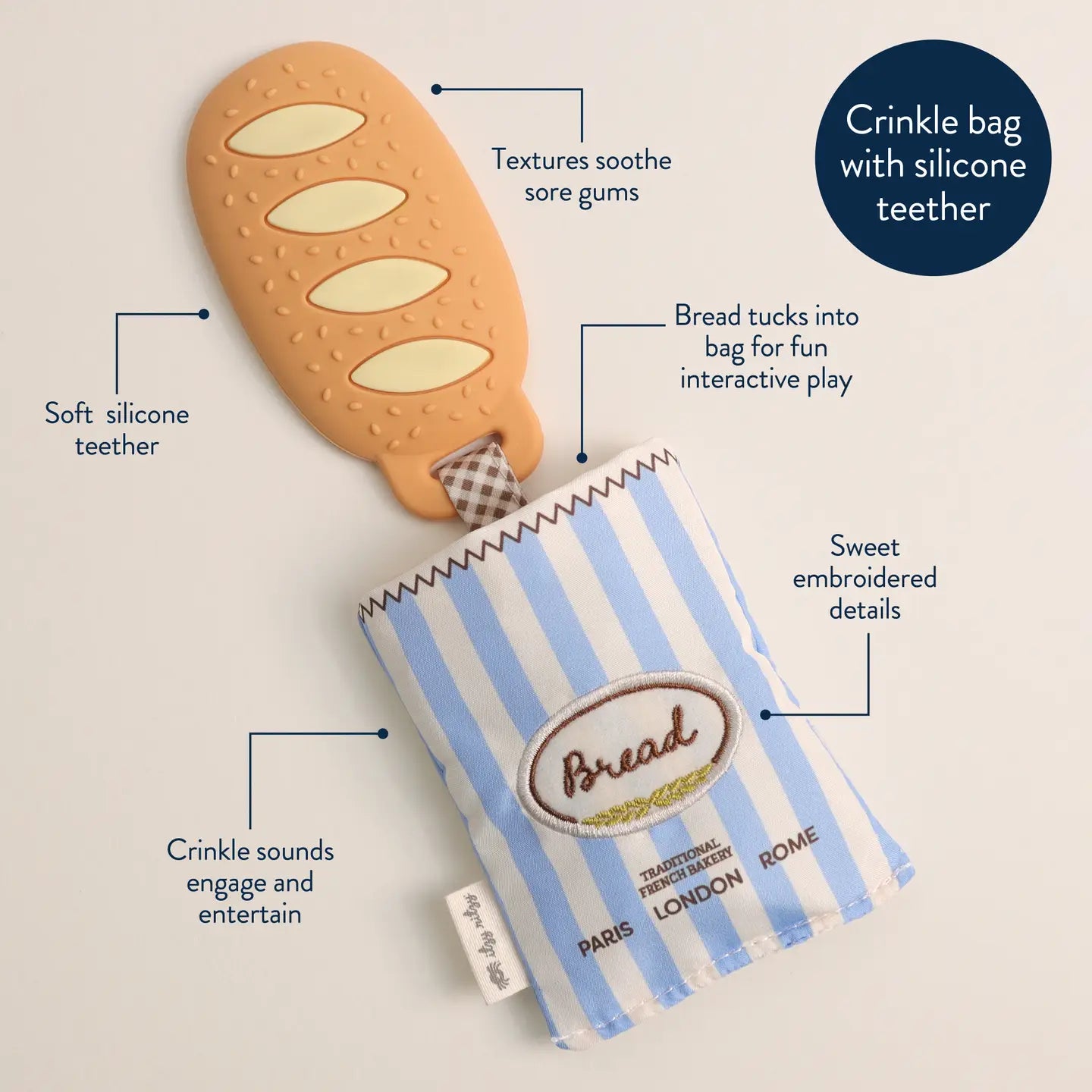 Teensy Crinkle Baguette