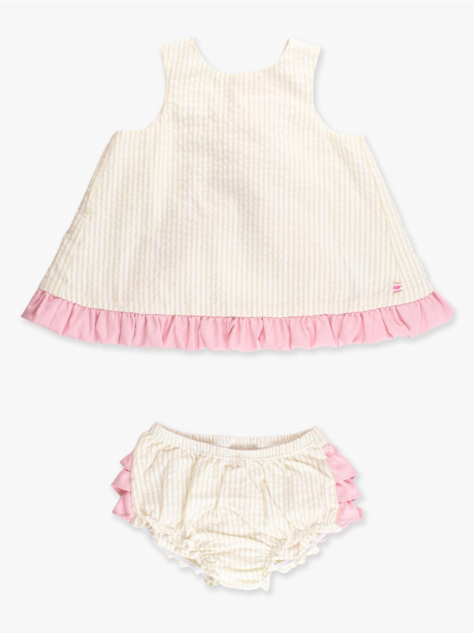 Swing Top and Bloomer Set - Banana Seersucker