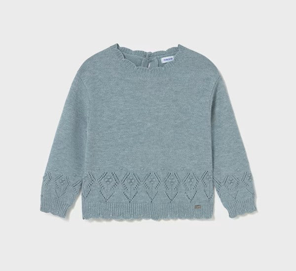 2353 - Baby Scallop Sweater - Ocean