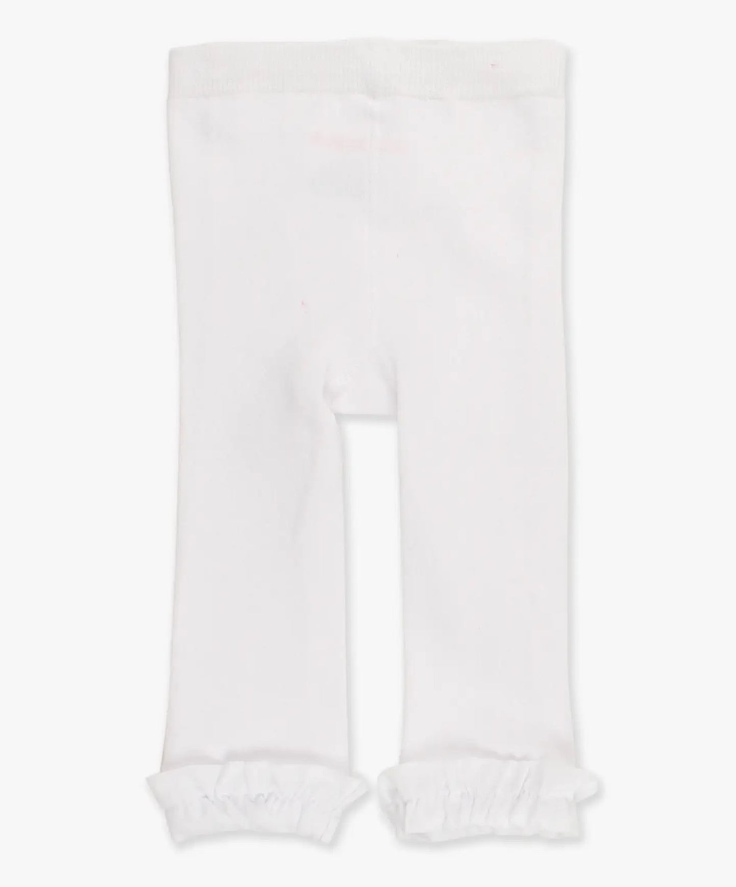 Footless Ruffle Tights - White