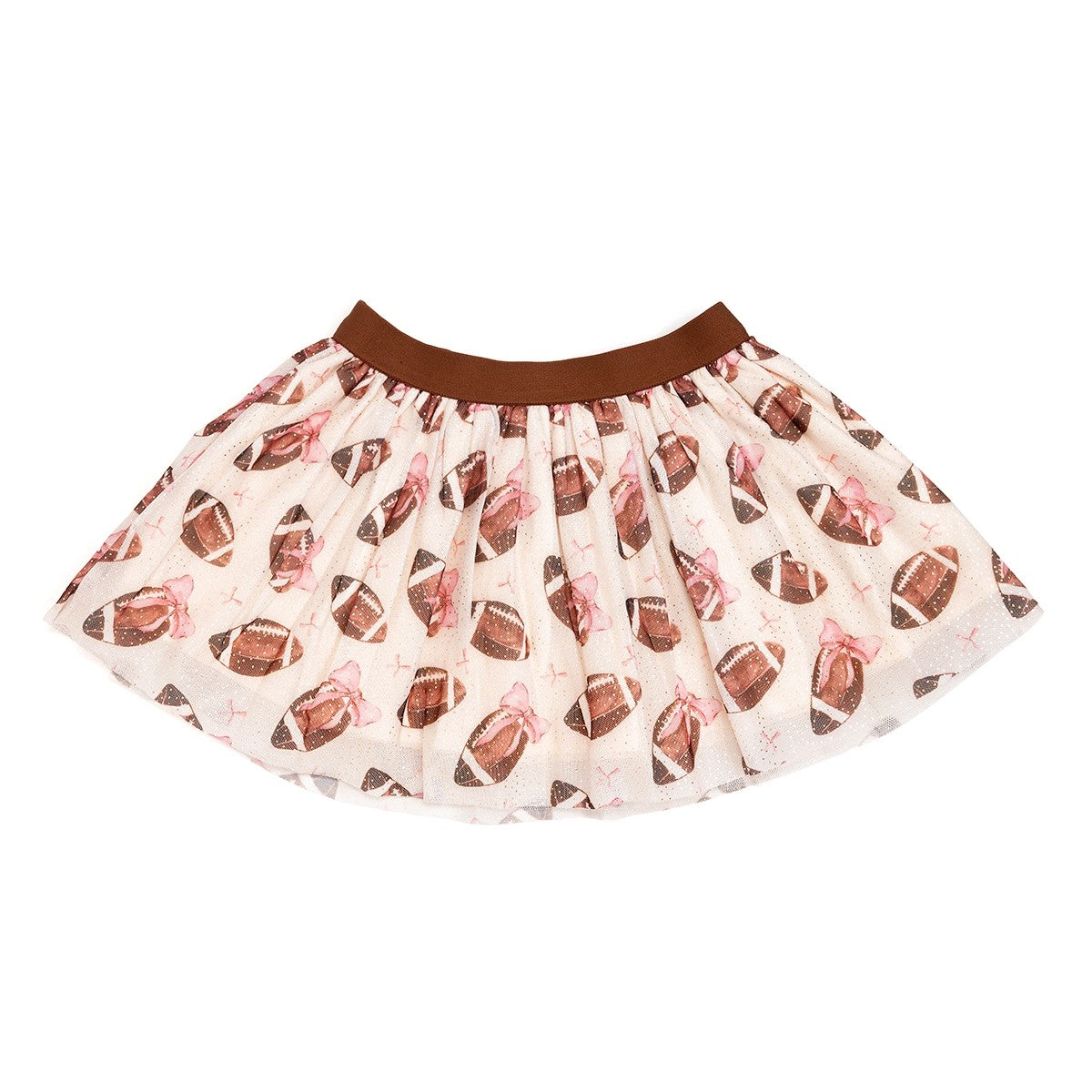 Knit Tutu Skirt - Bows and Footballs