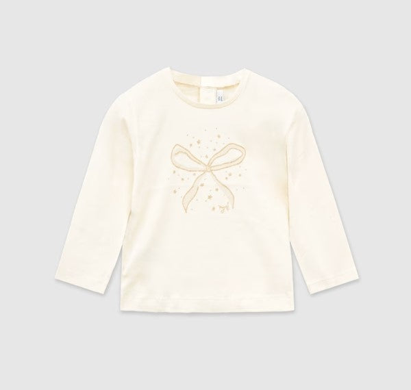 116 - Baby Graphic Tee - Gold Bow