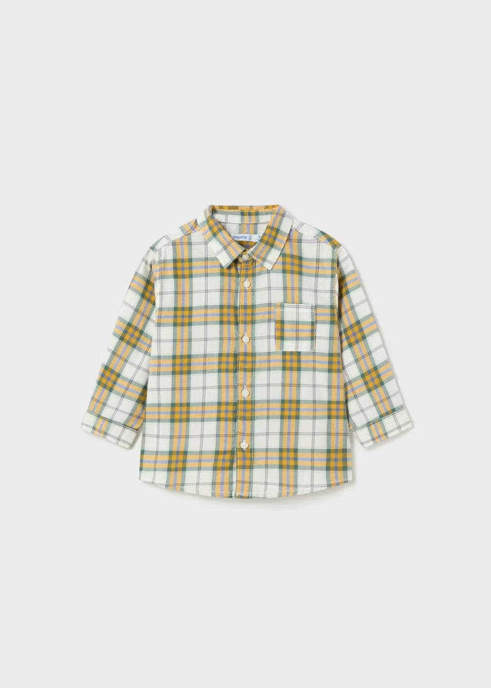 2178 - Baby Button Down - Green Plaid