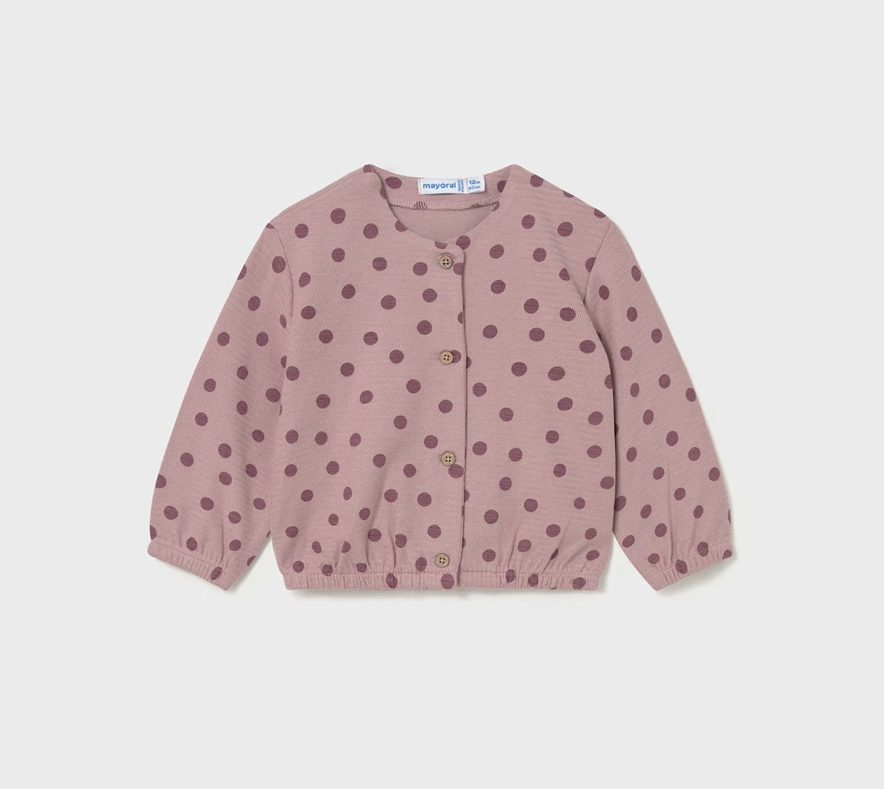 2743 - Baby Sweatshirt - Mauve Dot