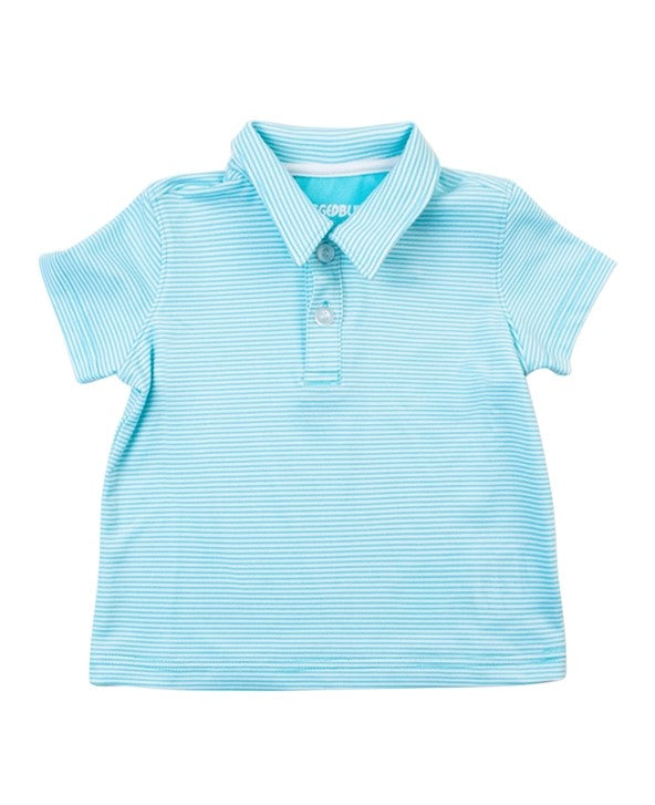 Baby Performance Polo Shirt - Bright Aqua