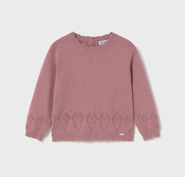 2353 - Baby Scallop Sweater - Mauve