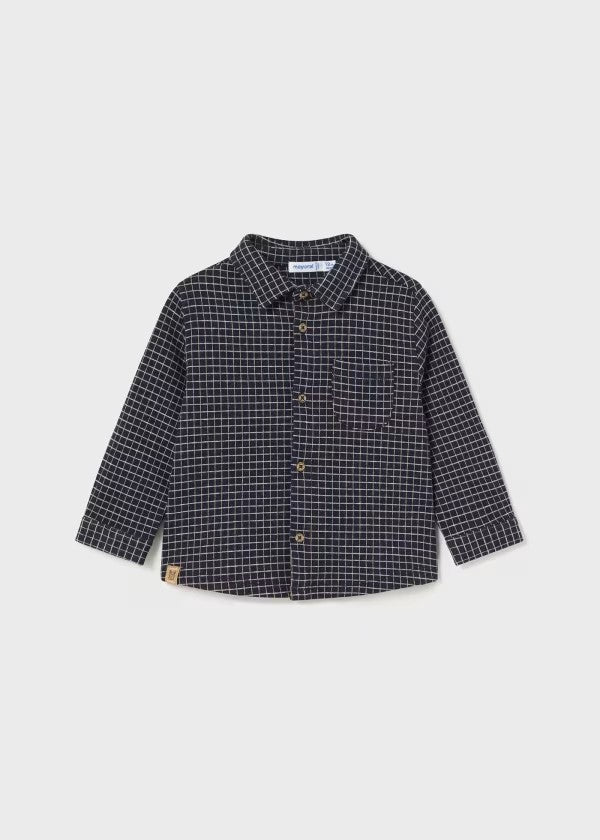 2186 - Baby Button Down - Navy