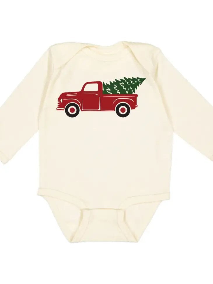 Holiday Truck Bodysuit - Sugar Cookie