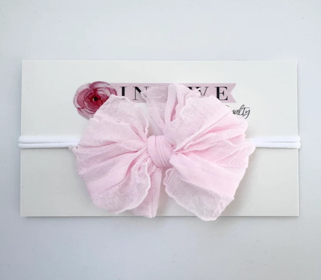 Skinny Headband Bow - Perfect Pink