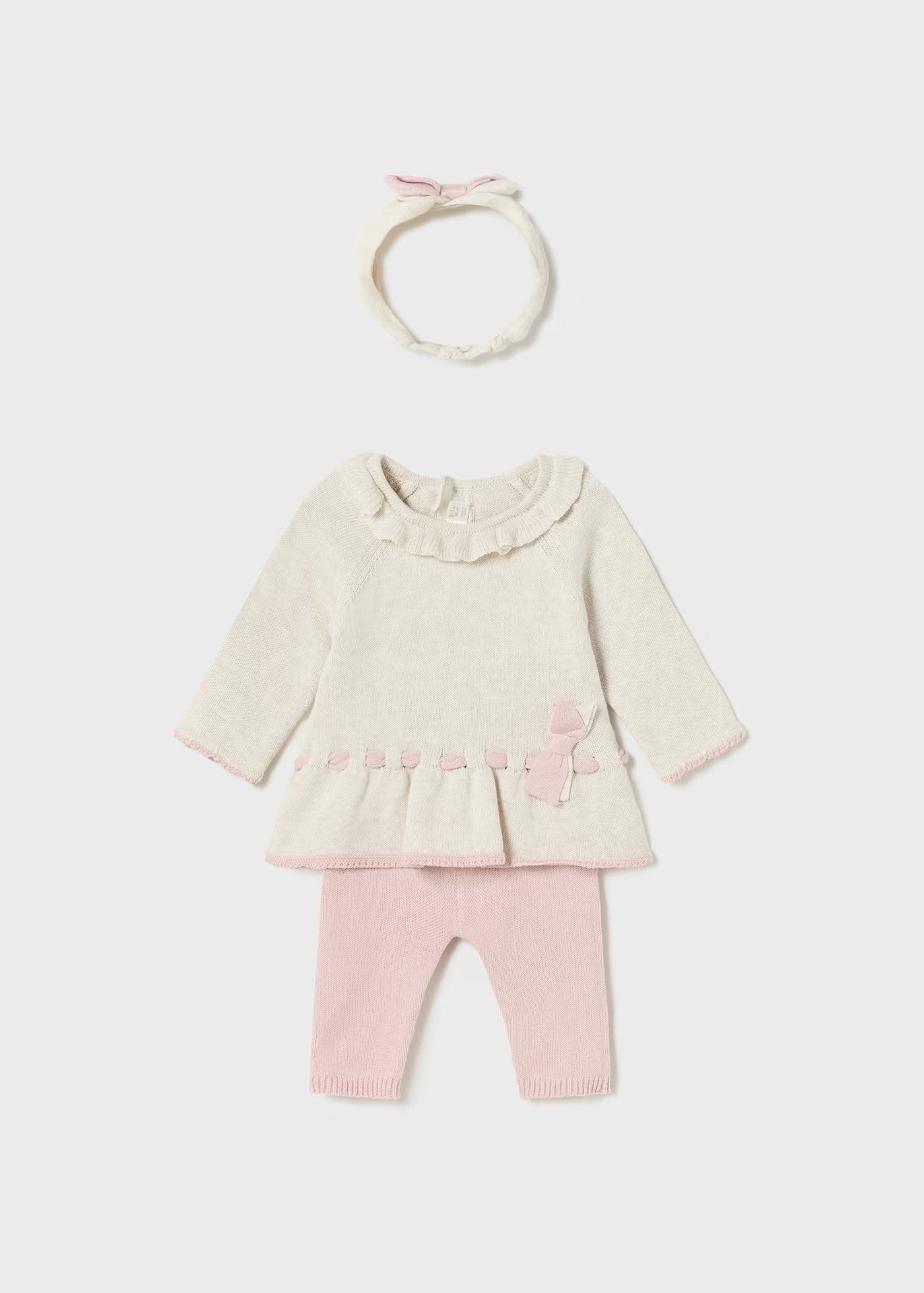 2743 - Infant 3pc Sweater Set - Cream