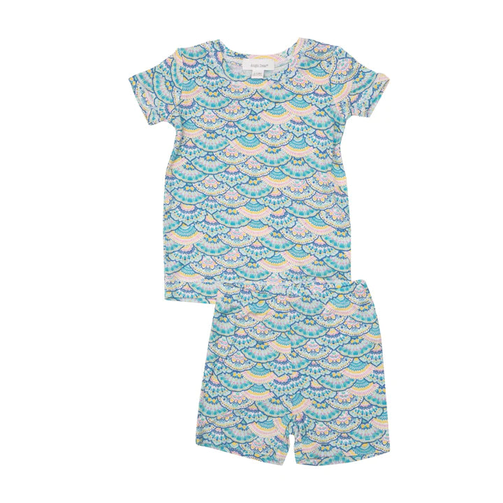 Shorts/Short Sleeve PJ - Mermaid Scales