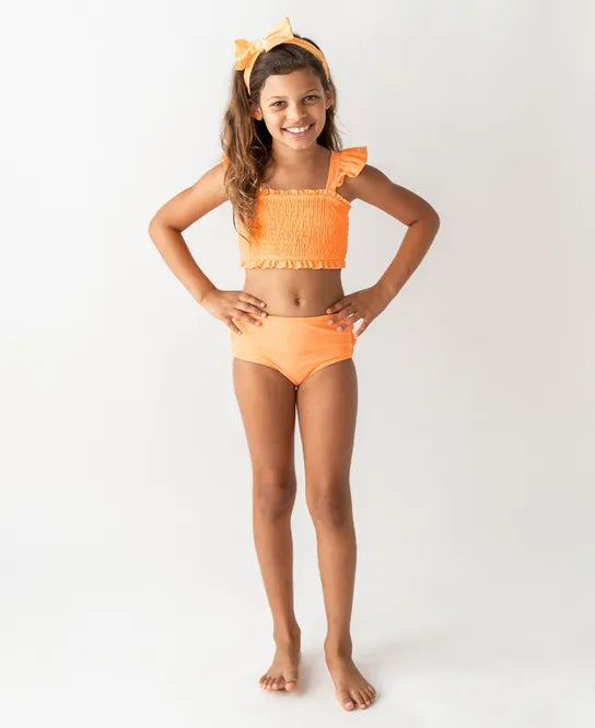 Melon Smocked Bikini