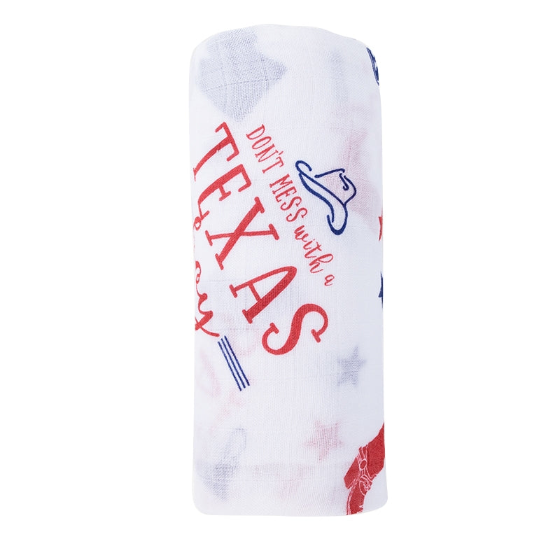 Muslin Swaddle Blanket - Texas Boy