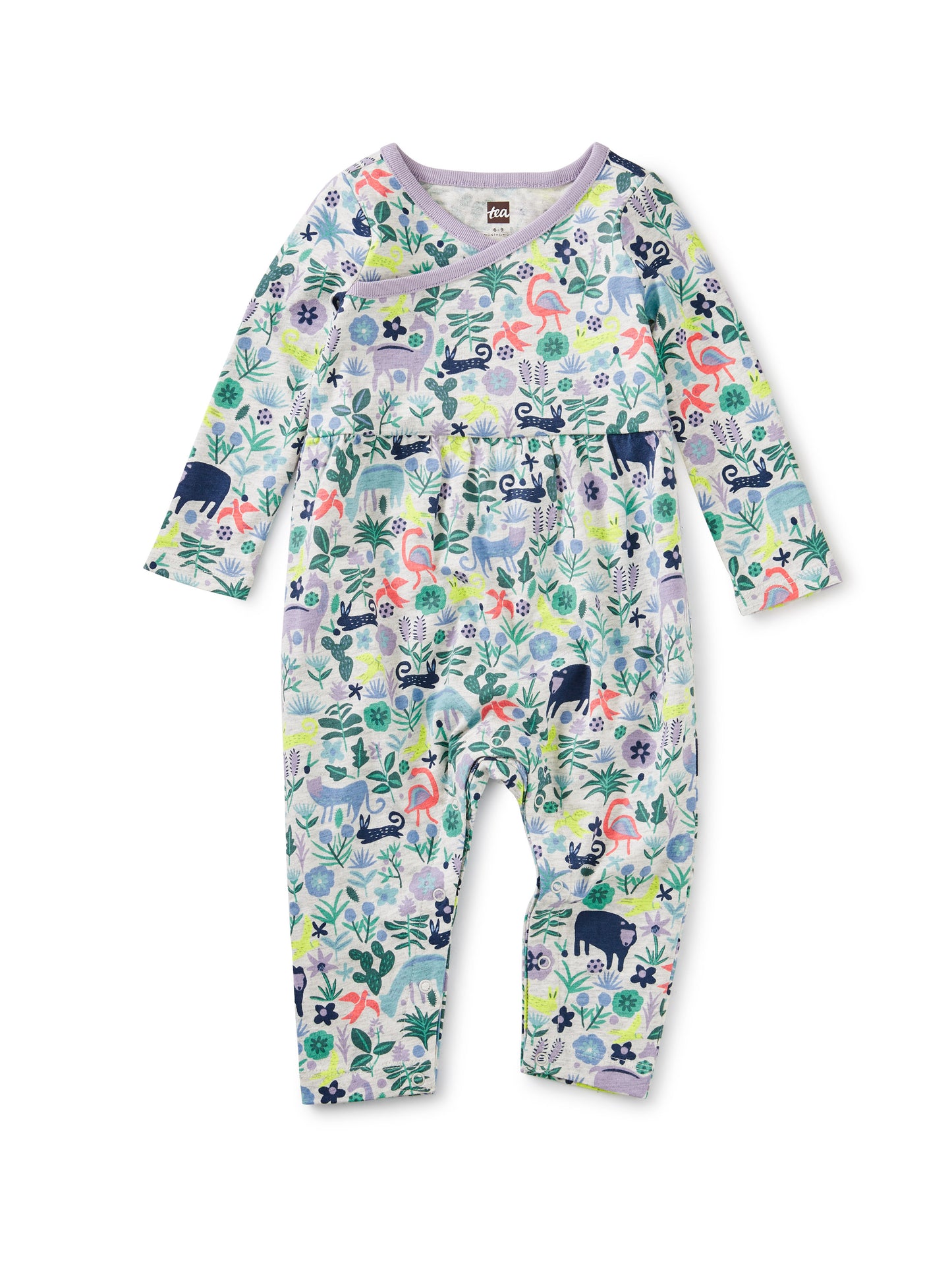Wrap Neck Romper - Andean Animals