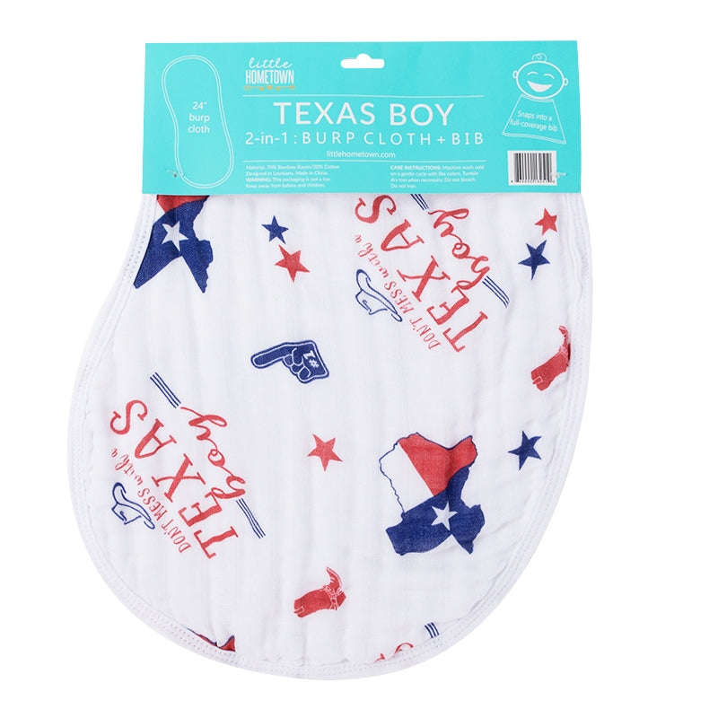Muslin Burp Cloth - Texas Boy