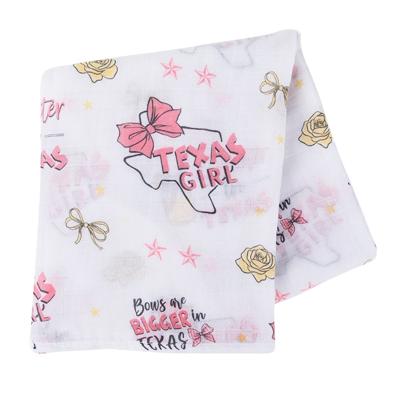 Muslin Swaddle Blanket - Texas Girl
