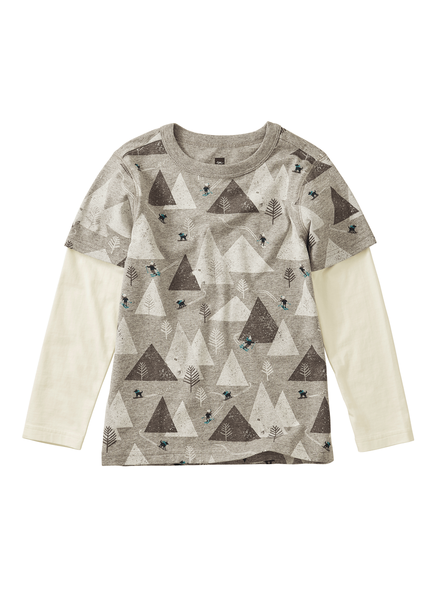 Printed Layered Sleeve Tee - Himalyan Ski