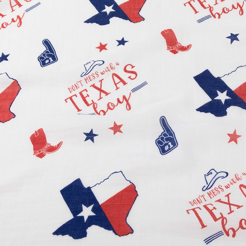 Muslin Swaddle Blanket - Texas Boy