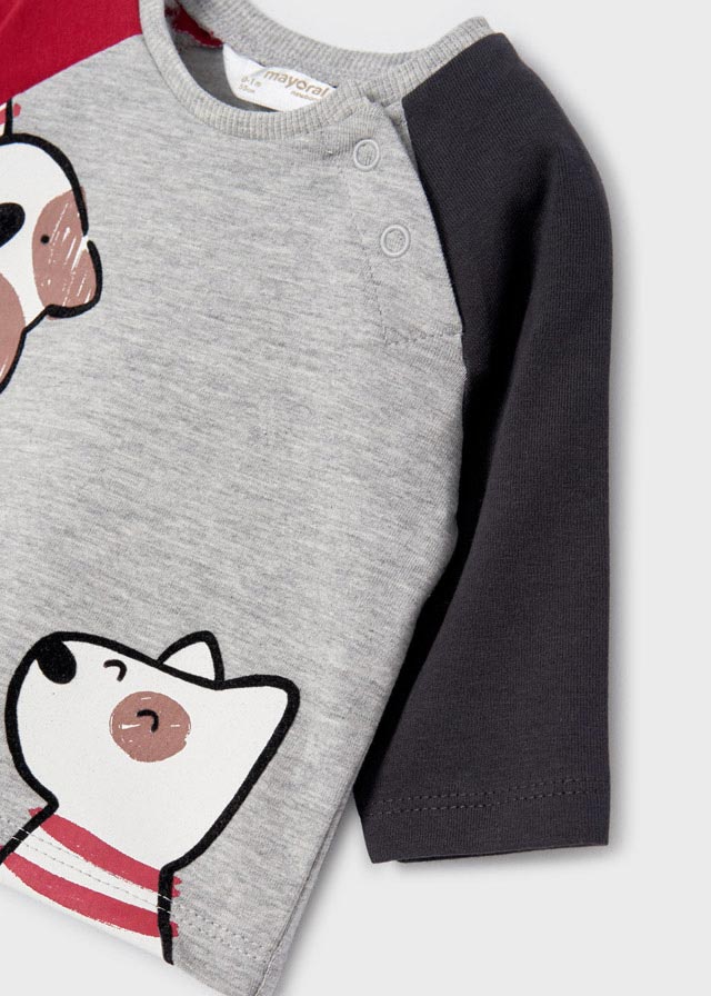 2088 - Infant Graphic Tee - Gray Puppy