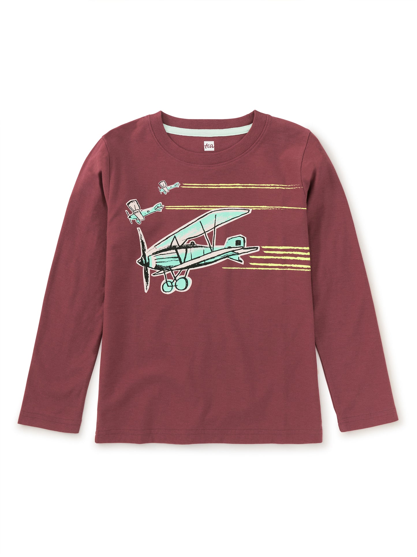 Boys Long Sleeve Graphic Tee - Airplane Trio