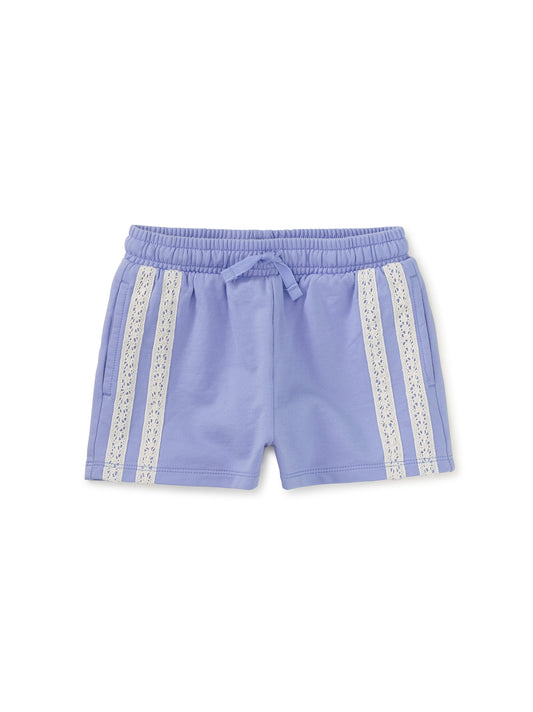 Crochet Sporty Shorts - Moonbeam