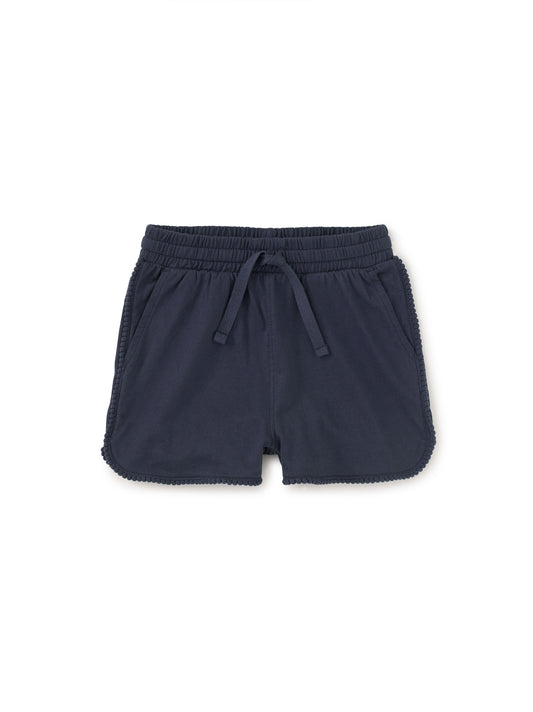 Pom Pom Trim Shorts - Indigo