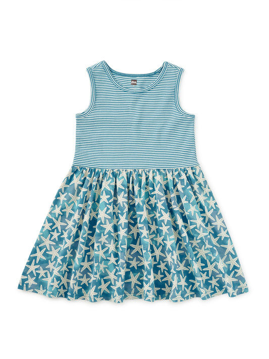 Print Mix Tank Dress - Starfish