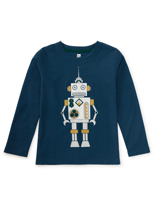 Boys Metallic Robot Graphic Tee