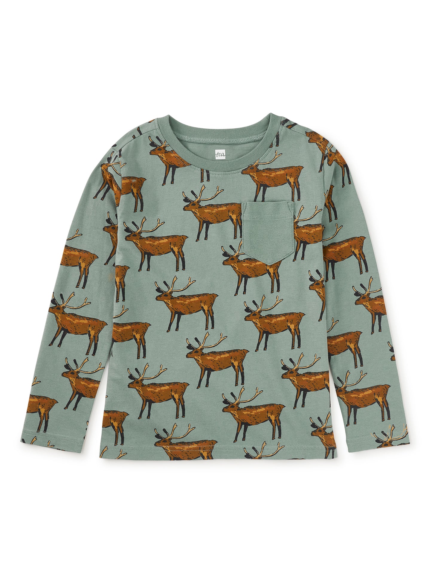 Boys Pocket Tee - Painted Deer