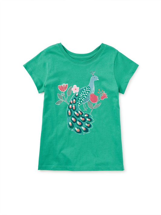 Girls Graphic Tee - Peacock