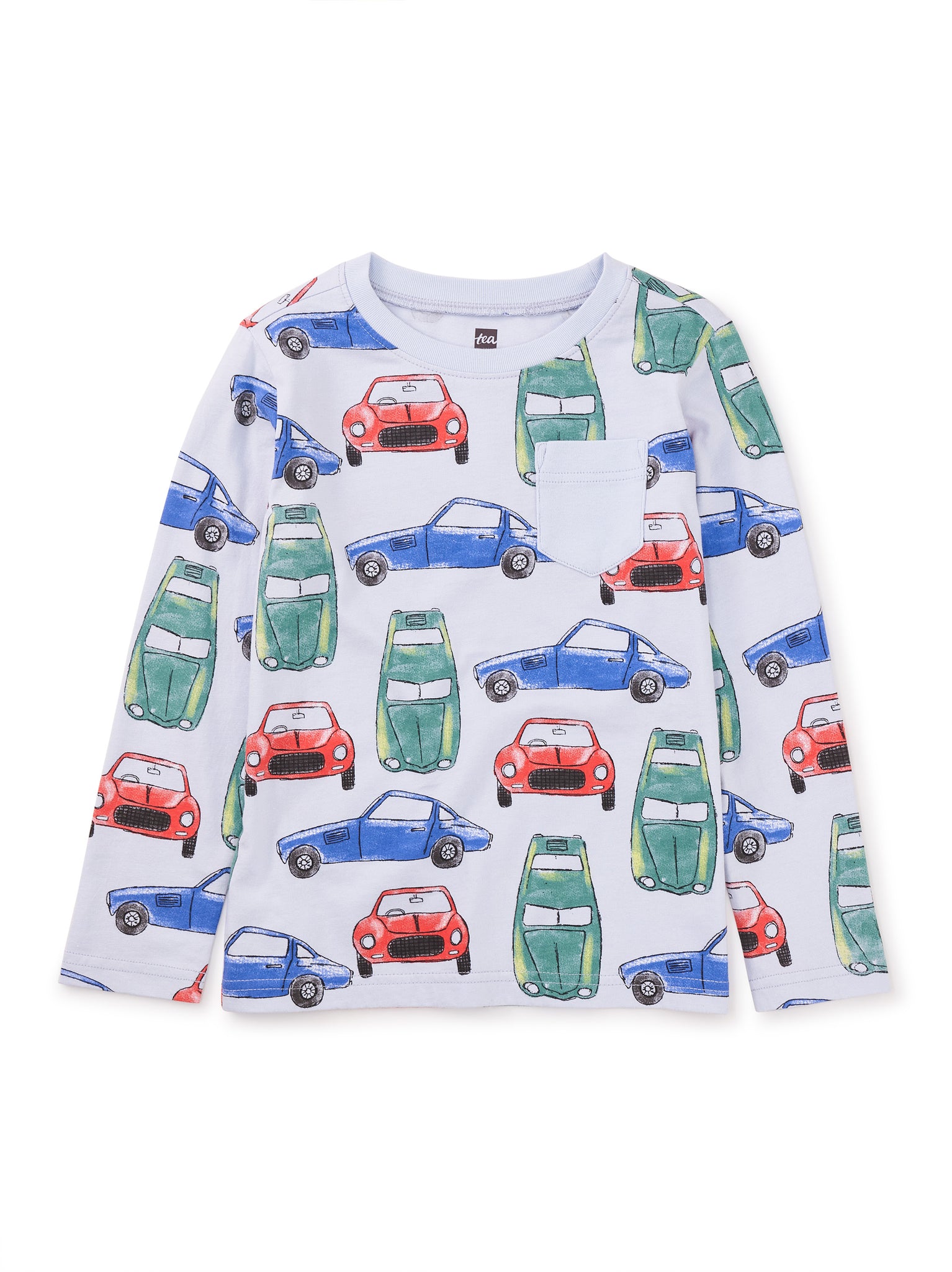 Long Sleeve Pocket Tee - Cars