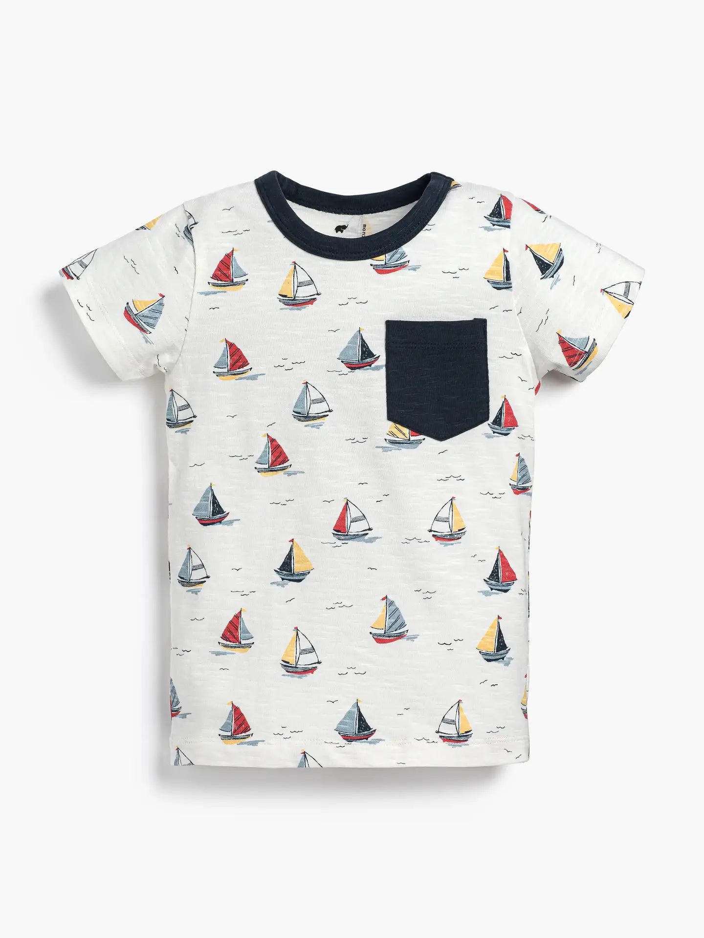 Baby Pocket Tee - Sailboats
