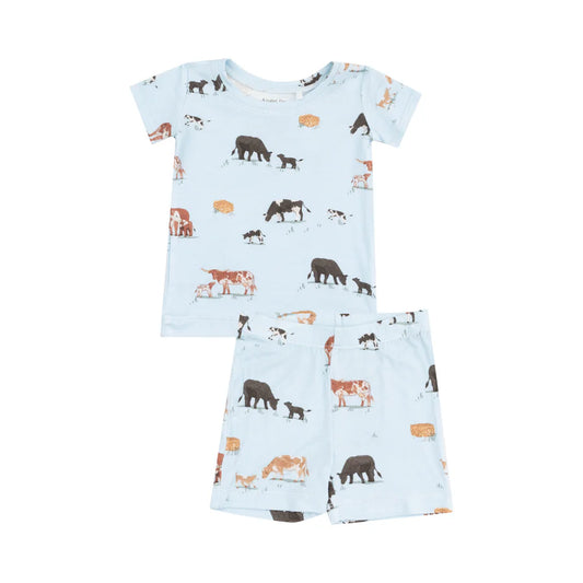 Bamboo Shorts/Short Sleeve PJ - Cow