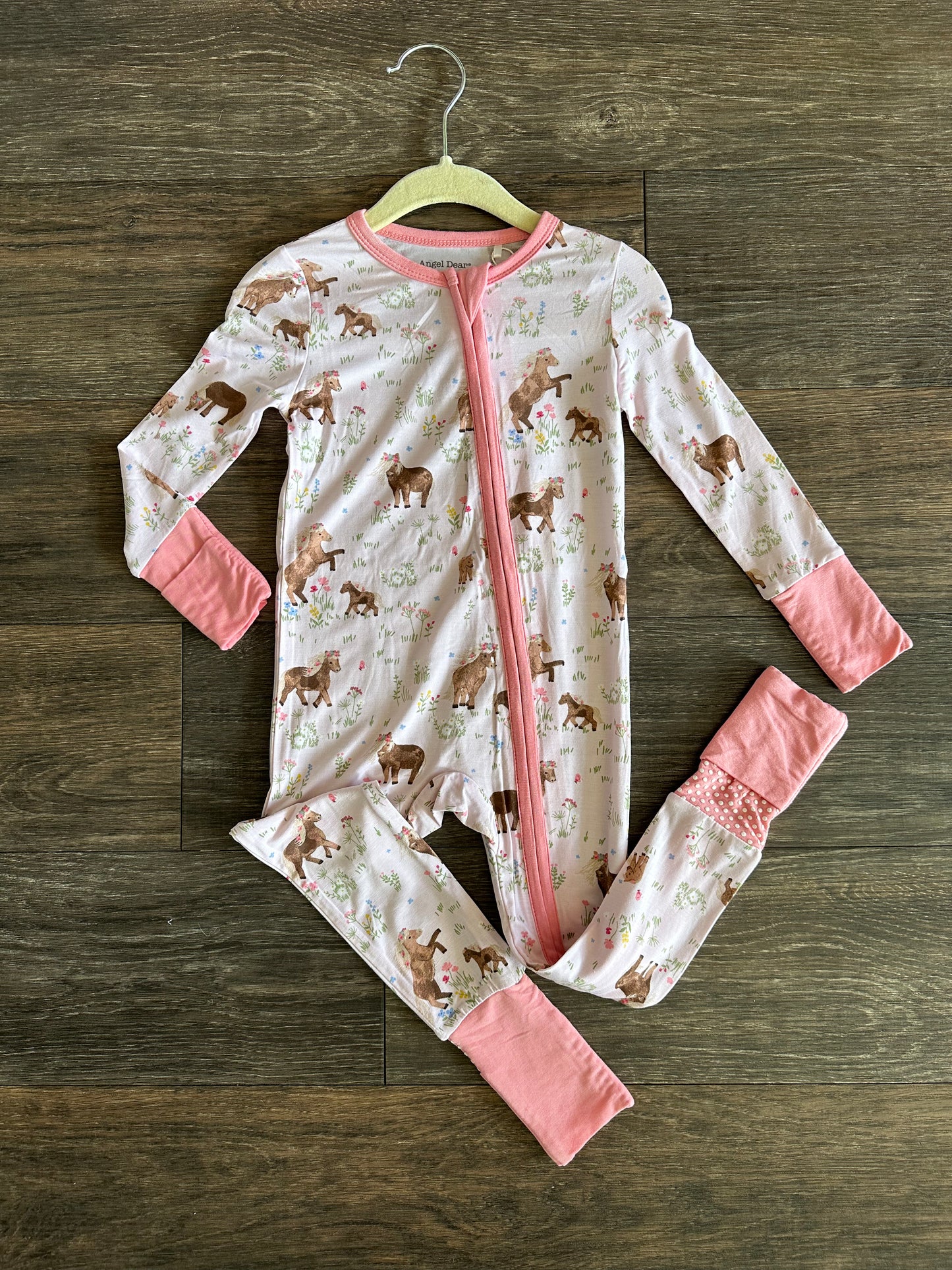 Bamboo Coverall Sleeper - Watercolor Ponies