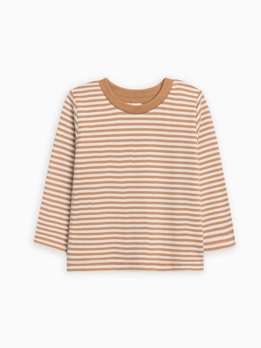 Long Sleeve Stripe Crewneck - Ginger
