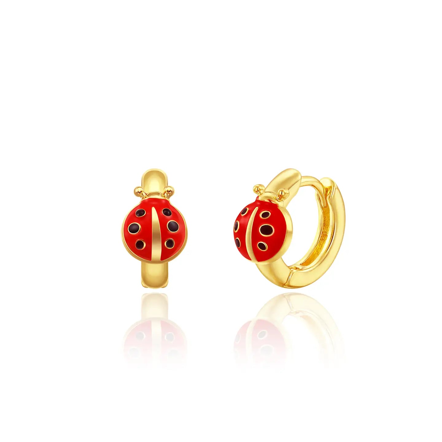 Hoop Earrings - Ladybug