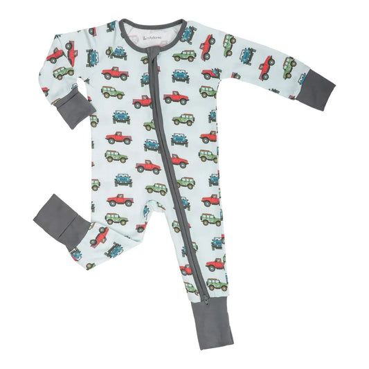 Zip Up Pajama - Cars and Trucks