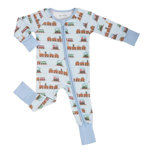 Zip Up Pajama - Zoo Train