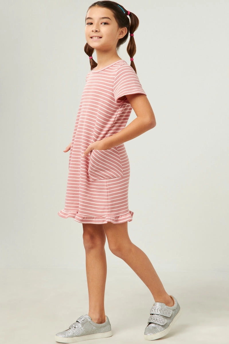 Tween Knit Shift Dress - Blush