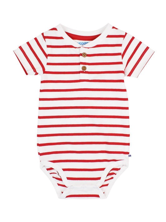 Henley Bodysuit - Red Stripe
