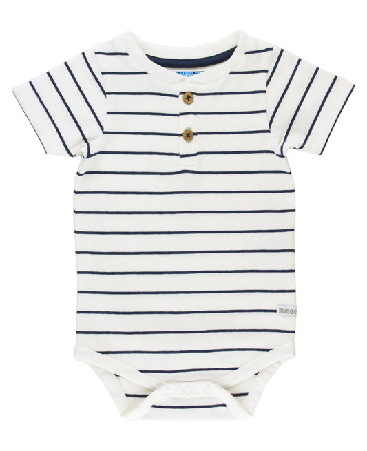 Henley Bodysuit - Navy Stripe