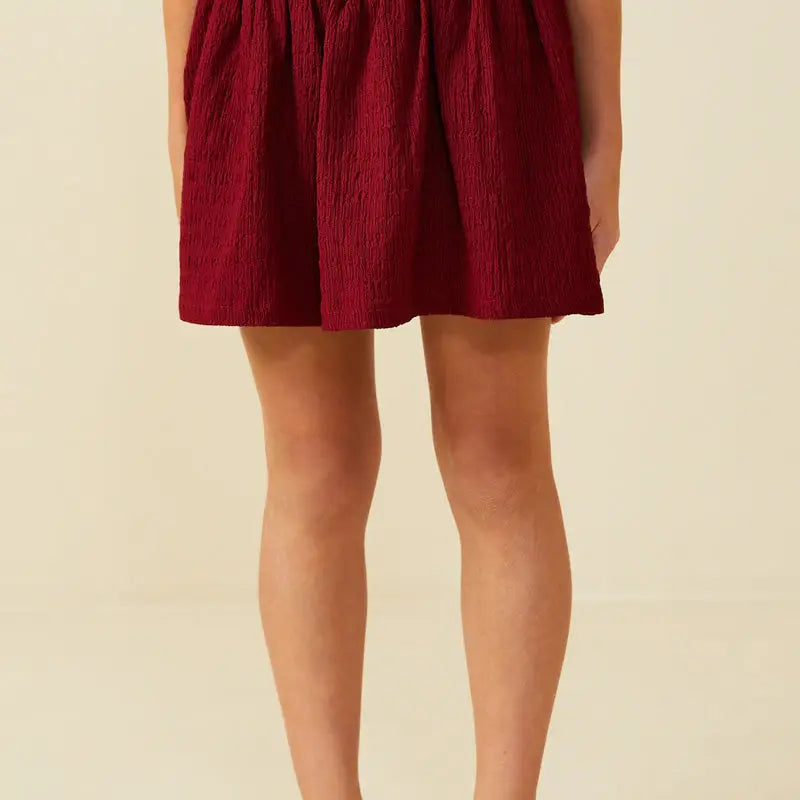 Tween Burgundy Skort