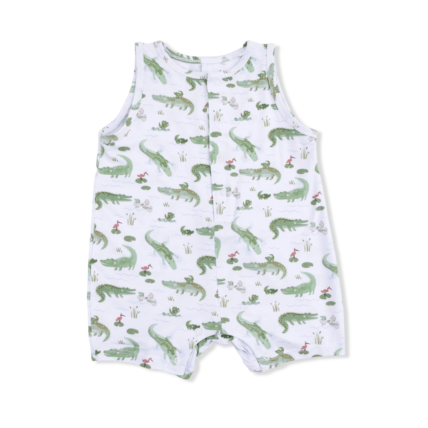 Shortie Romper - Crayon Alligators