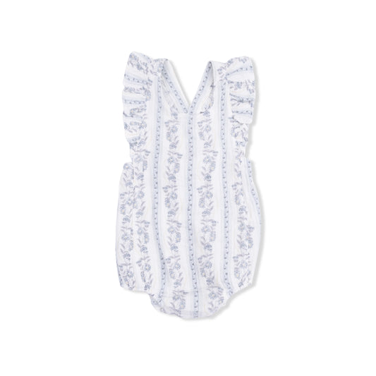 Muslin Flutter Romper - Kimberly Stripe